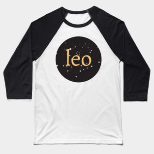 Leo Zodiac Sign Star Circle Baseball T-Shirt